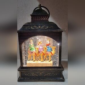LED Lighted Water Lantern with Three Kings Scene